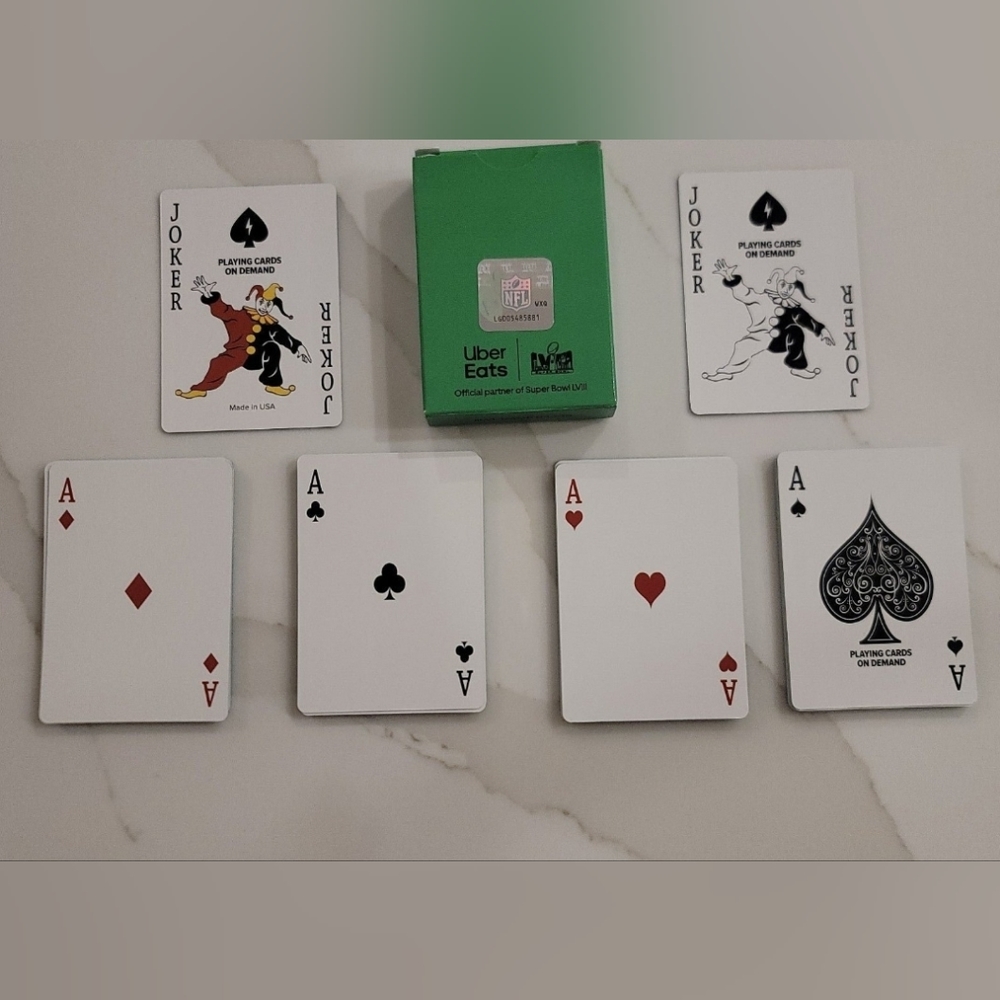NIB NFL/Uber Eats Superbowl LVIII Playing Cards